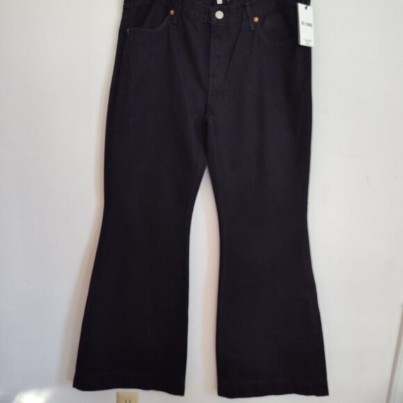 Ladies SZ 31 Re/Done Black Wide Leg Jean - Picture 1 of 5